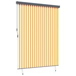 vidaXL Store enrouleur Blanc et Orange 200 x 250 cm Tissu et Aluminium
