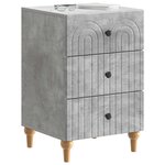 vidaXL Cabinet de chevet avec tiroir Gris béton 43 x 41 x 66 5 cm