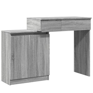 vidaXL Coiffeuse avec LED sonoma gris 115x37x110 5 cm