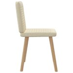 vidaXL Chaises à manger lot de 6 crème tissu
