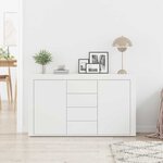 vidaXL Buffet avec tiroir Blanc 120 x 36 x 69 cm Bois d'ingénierie