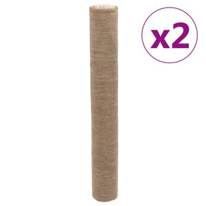 vidaXL Rouleaux de jute 2 Pièces 1x50 m 100   jute 200 g/m²