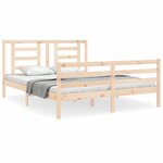 vidaXL Cadre de lit sans matelas 160x200 cm bois massif