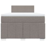 vidaXL Sommier à lattes de lit avec matelas Taupe 120x200 cm Tissu