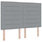 vidaXL Tête de lit LED avec tête de lit Gris clair 144 cm Polyester