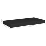 vidaXL Étagères murales flottantes 4 Pièces noir 50x23x3 8 cm MDF