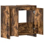 vidaXL Armoire de bain Chêne fumé 60x33x61 cm Bois d'ingénierie