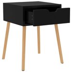 vidaXL Table de chevet Noir brillant 40x40x56 cm Bois d'ingénierie