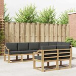 vidaXL Ensemble de canapés d'extérieur 8 Pièces Blanc et anthracite