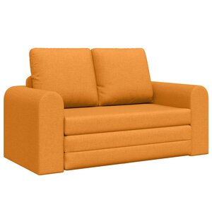 vidaXL Canapé-lit au Sol 2-en-1 Jaune Foncé 148x71x83 cm Tissu