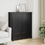 vidaXL Buffet Noir 83x41 5x100 cm Bois massif de pin