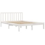 vidaXL Cadre de lit sans matelas blanc bois massif de pin 200x200 cm