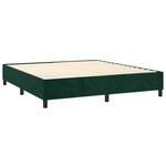 vidaXL Sommier à lattes de lit et matelas Vert foncé 200x200cm Velours