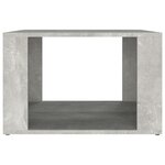 vidaXL Table de chevet Gris béton 57x55x36 cm Bois d'ingénierie