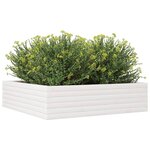 vidaXL Jardinière blanc 90x90x23 cm bois de pin massif