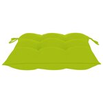 vidaXL Chaises de jardin lot de 6 avec coussins vert vif Teck solide