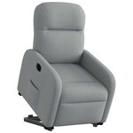 vidaXL Fauteuil inclinable électrique gris clair tissu