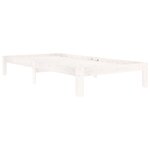 vidaXL Cadre de lit sans matelas blanc bois de pin massif 100x200 cm
