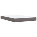 vidaXL Sommier à lattes de lit avec matelas Gris 140x200 cm Similicuir