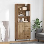 vidaXL Haut Armoire avec tiroir Chêne artisanal 69 5 x 34 x 180 cm