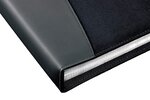 Soft Touch Livret de Présentation Aspect Cuir / Daim Format A4 36 Pochettes Noir REXEL