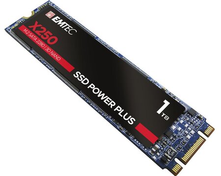 Disque Dur SSD Emtec X250 1To (1000Go) - SATA M.2 Type 2280
