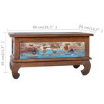 vidaXL Table basse 80x50x40 cm Bois de teck récupéré