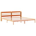 vidaXL Tête de lit avec étagères marron cire 180 cm bois massif de pin