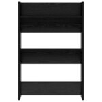 vidaXL Cabinet à chaussures avec étagère Chêne noir 60 x 18 x 90 cm