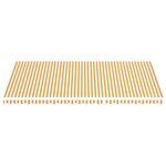 vidaXL Tissu de remplacement pour auvent Jaune et blanc 6x3 5 m