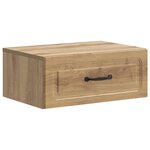 vidaXL Cabinet de chevet mural Chêne artisanal 49 x 34 5 x 20 cm
