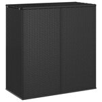 vidaXL Boîte à coussins de jardin Résine tressée 100x49x103 5 cm Noir