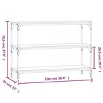 vidaXL Bibliothèque Noir 100x33x70 5 cm Bois d'ingénierie et acier