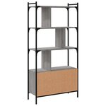 vidaXL Bibliothèque avec portes sonoma gris 76 5x30x154 5 cm