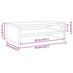 vidaXL Support de moniteur Sonoma gris 42x24x13 cm Bois d'ingénierie