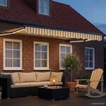 vidaXL Auvent rétractable électrique Jaune et blanc 2 5 x 2 m