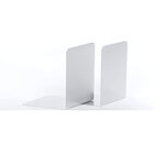 Lot de 2 Serre-livres en aluminium 10 x 10 x 13 cm Aluminium MAUL