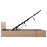 vidaXL Cadre de lit avec rangement hydraulique Similicuir 180x200 cm