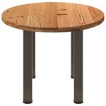 vidaXL Table à manger marron clair bois de chêne massif ovale