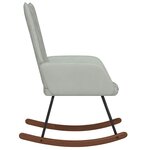 vidaXL Chaise à bascule Gris clair Velours