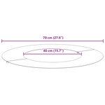 vidaXL adapté pour anneaux d'arbre plats 5 Pièces Marron Ø40 / 70 cm