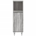 vidaXL Ensemble de meubles de salle de bain 3 Pièces Sonoma gris