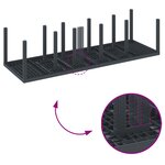 Set de Salle à Manger de Jardin de 11 Pièces avec Coussins Anthracite Poly Rattan