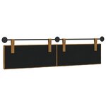 vidaXL Tête de lit suspendue Marron Velours