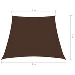 vidaXL Voile de parasol Tissu Oxford trapèze 3/4x3 m Marron