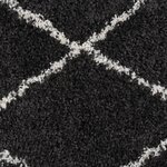 vidaXL Tapis shaggy à poils longs Crème et anthracite φ120 cm