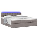 VidaXL Cadre de lit ottoman avec matelas taupe 200x200cm tissu