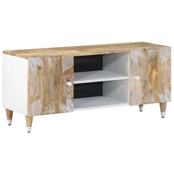 vidaXL Meuble TV 105x33 5x46 cm bois massif de manguier