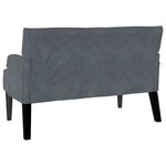 vidaXL Banc Chesterfield Gris foncé 112 x 65.5 x 75 cm Velours