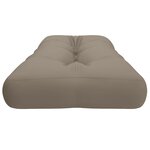 vidaXL Coussin de palette taupe 120x40x12 cm tissu